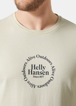 KOSZULKA MĘSKA  HELLY HANSEN CORE GRAPHIC  53936 CREAM